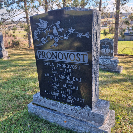 Tombstone of Ovila Pronovost